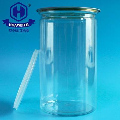 China Clear 401# 1200ml 0.26GAL 42OZ PET Cans Plastic Containers Popcorn Packaging
