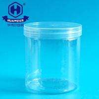 13OZ Transparent Screw Cap Lid 385ml PET Plastic Jar For Food Packaging