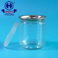 4OZ 120ML Clear Transparent Canned Tuna Plastic PET Cans With EOE Lid And PE Cap