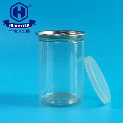 6OZ 165ML Transparent Herb Containers Easy Open Ends Plastic PET Cans