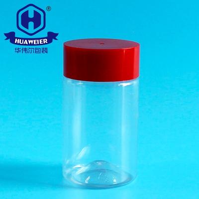 Airtight 4OZ 120ML Red Screw Lid Round Cap PET Jar For Pill Medicine Packaging