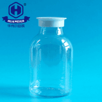 12OZ 345ML Empty Plastic White Crown Lid Wine Bottle Shape Clear PET Jar