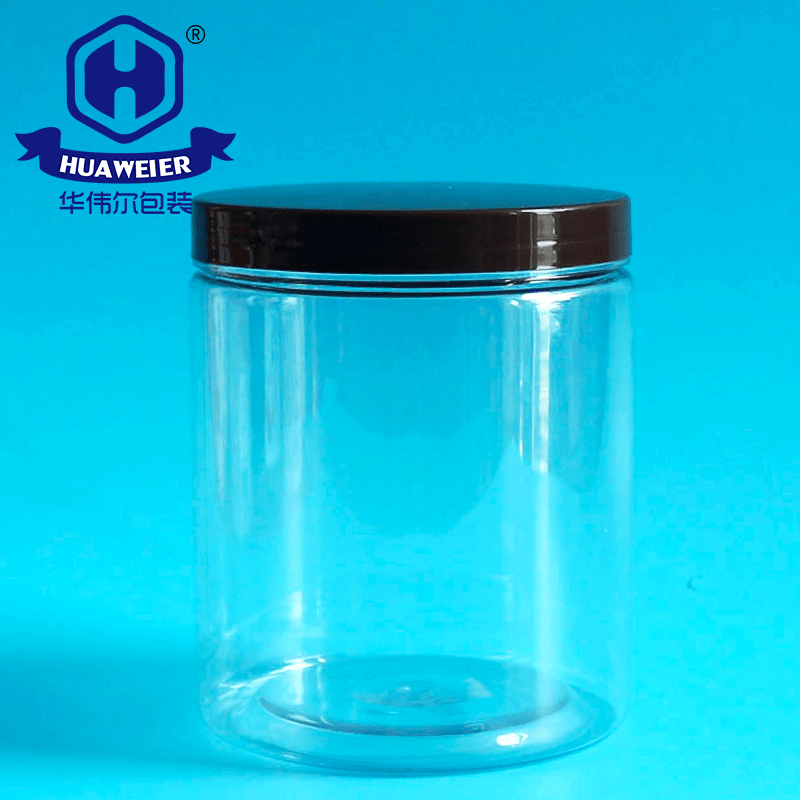 25OZ 710ML High Capacity Empty Cylinder Plastic PET Jar For Sweet Snacks Marshmallow