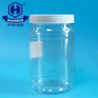 31OZ 880ML Wholesale Factory Customize White Screw Lid Plastic PET Storage Jar