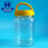 32OZ 900ML Manufacturer Yellow Colour Change Handle Screw Lid Plastic PET Pickle Food Jar