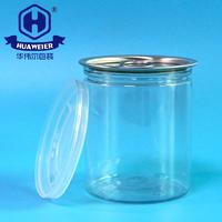 7OZ 200ML 209# Clear Small Containers Plastic PET Food Cans With Easy Open Ends Lid