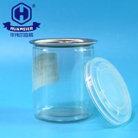 8OZ 240ML 209# Small Packaging Transparent Plastic PET Food Cans With EOE Lid
