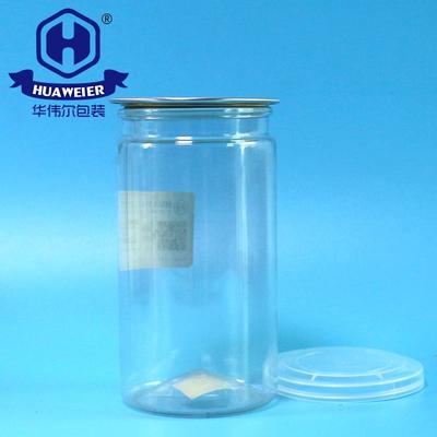 14OZ 400ML 209# Clear Tube With EOE Lid Plastic Cap For PET Food Cans Packaging