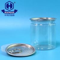 9OZ 250ML 211# Clear Tube EOE POE Lid Plastic PET Food Can Containers In Guangzhou