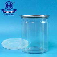 12OZ 335ML 300# Transparent Cap Easy Open Ends Plastic PET Clear Tube Cans