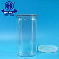 18OZ 515ML 300# Leak Proof Clear Plastic PET Peel Off Ends Cans For Food Canned