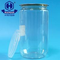 32OZ 900ML 307# High Quality Food Canning Material Plastic Round Clear PET Tube Cans