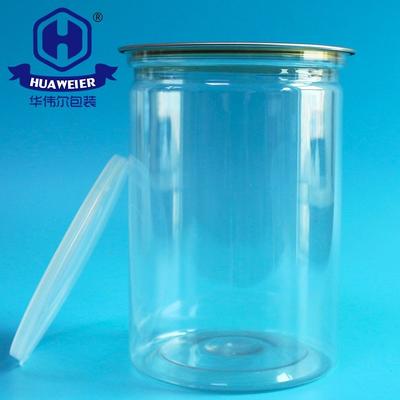 35OZ 1000ML 401# Clear Canister Packaging PET Plastic Dried Fish Nuts Fruit Food Cans