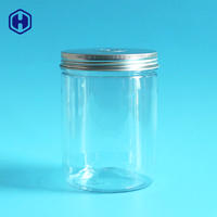 Aluminium Screw Lid Plastic PET Jars - 500ml Round