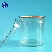 Plastic PET Jar With Easy Open Ends And Screw Lid-305--400ml