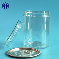 Plastic PET Cans With Easy Open Ends And Screw Lid-305--540ml Round